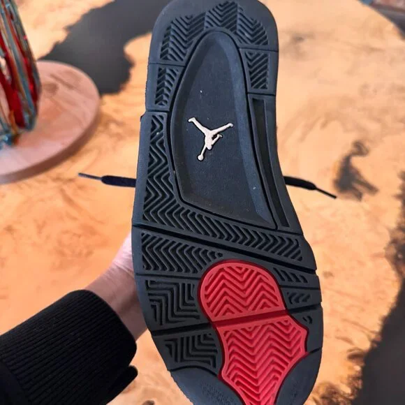 Air Jordan 4 Retro GS Black Red “Bred” | Youth 6.5Y | Worn | Box Included - Picture 4 of 7